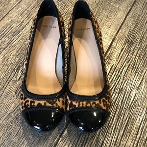 Cole Haan Patent Leather Leopard Wedges